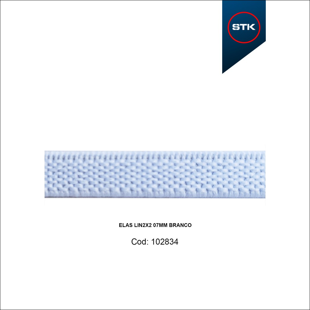 ELÁSTICO STK 529 LIN2X2 07MM BRANCO