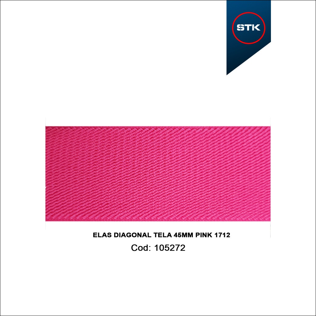 ELAS DIAGONAL TELA 45MM PINK 1712