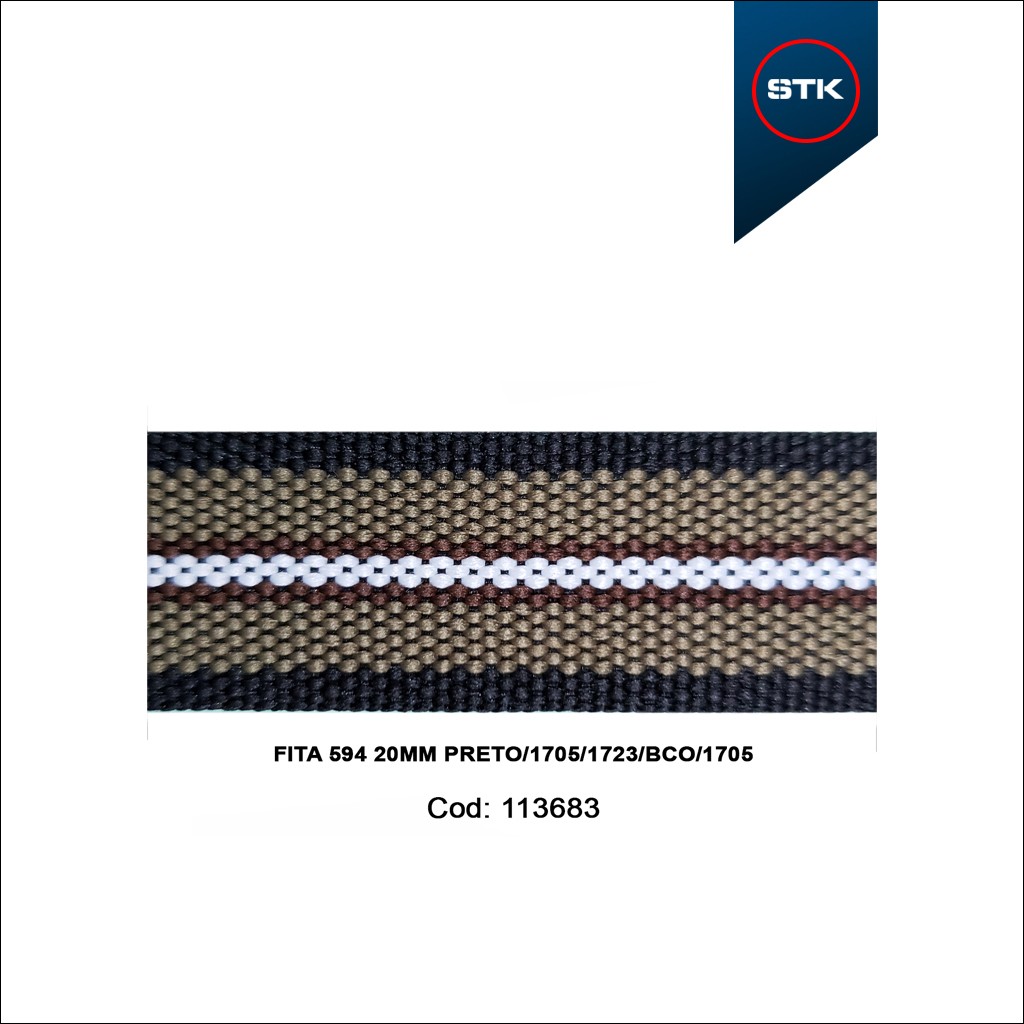 FITA 594 20MM PRETO / 1705 / 1723 / BCO / 1705