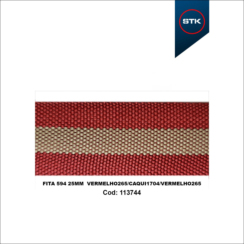 FITA 594 25MM VERMELHO265 / CAQUI 1704