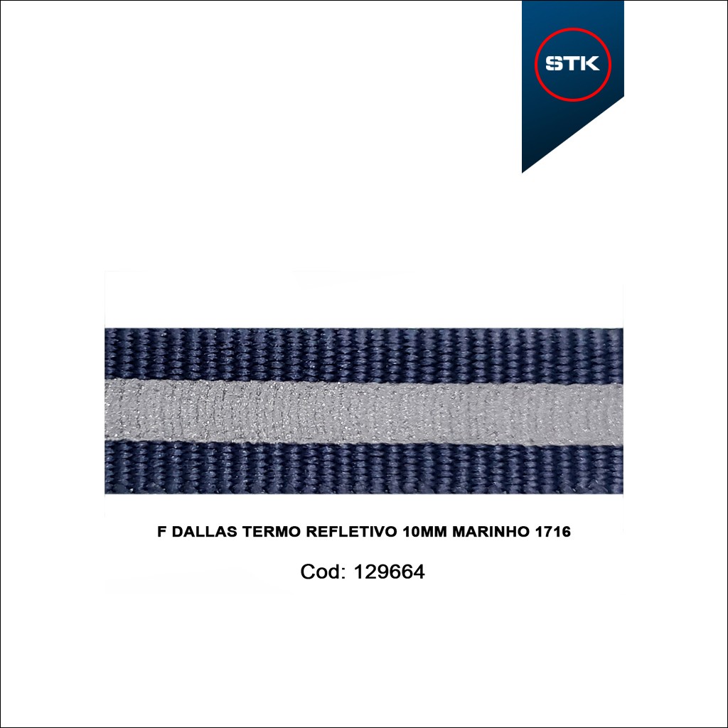 FITA DALLAS TERMO REFLETIVO 10MM MARINHO 1716