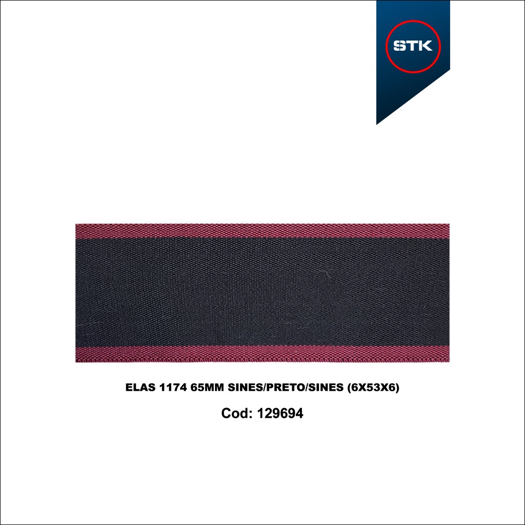 ELÁSTICO STK 1174 65MM SINES / PRETO