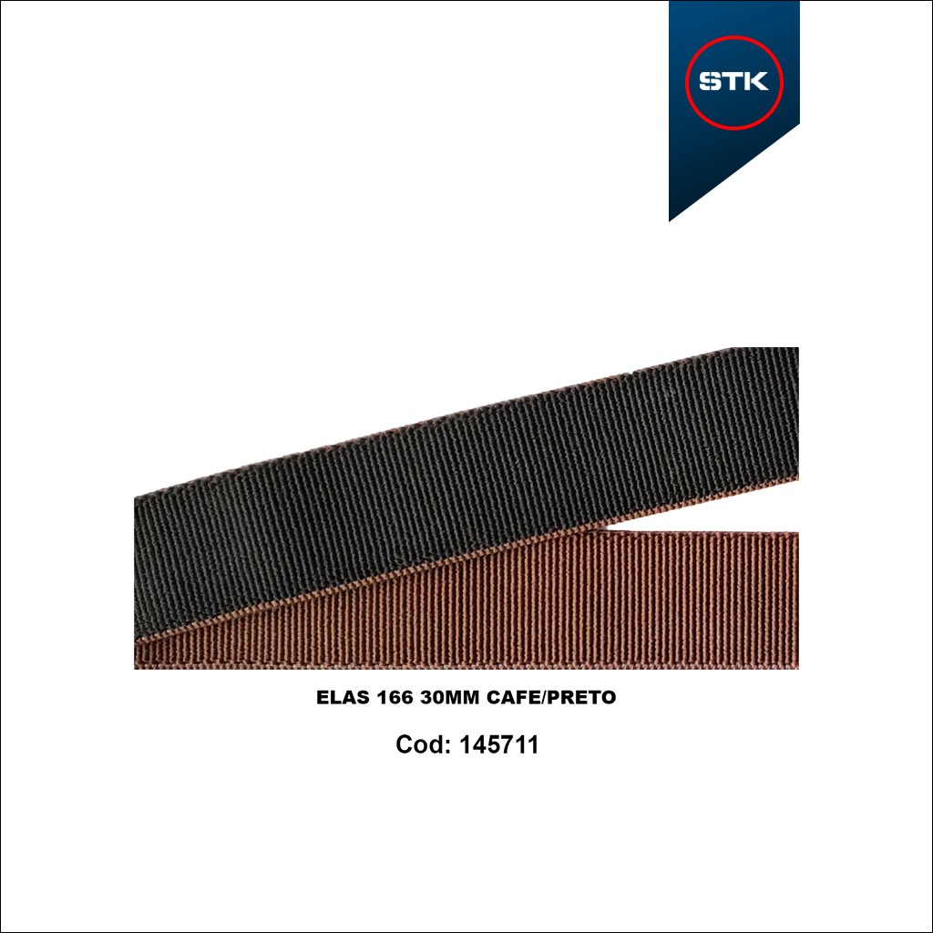 ELÁSTICO STK 673 30MM CAFÉ / PRETO