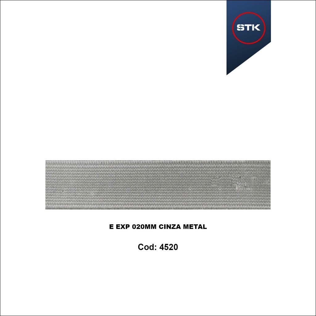 ELÁSTICO STK 156 EXPORTAÇÃO 20MM CINZA METAL